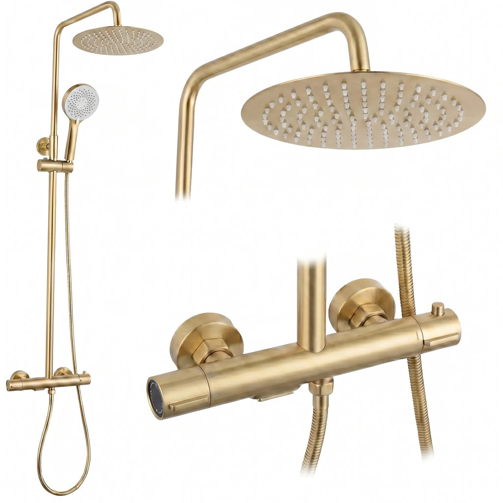 Termosztátos Zuhanyszett Drop Brush Gold 2