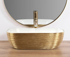Pultos Mosdókagyló Rea Belinda White GOLD BRUSH 2