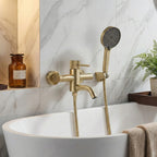 Fürdőkád Csaptelep Rea Lungo Stripe Gold Brush 2