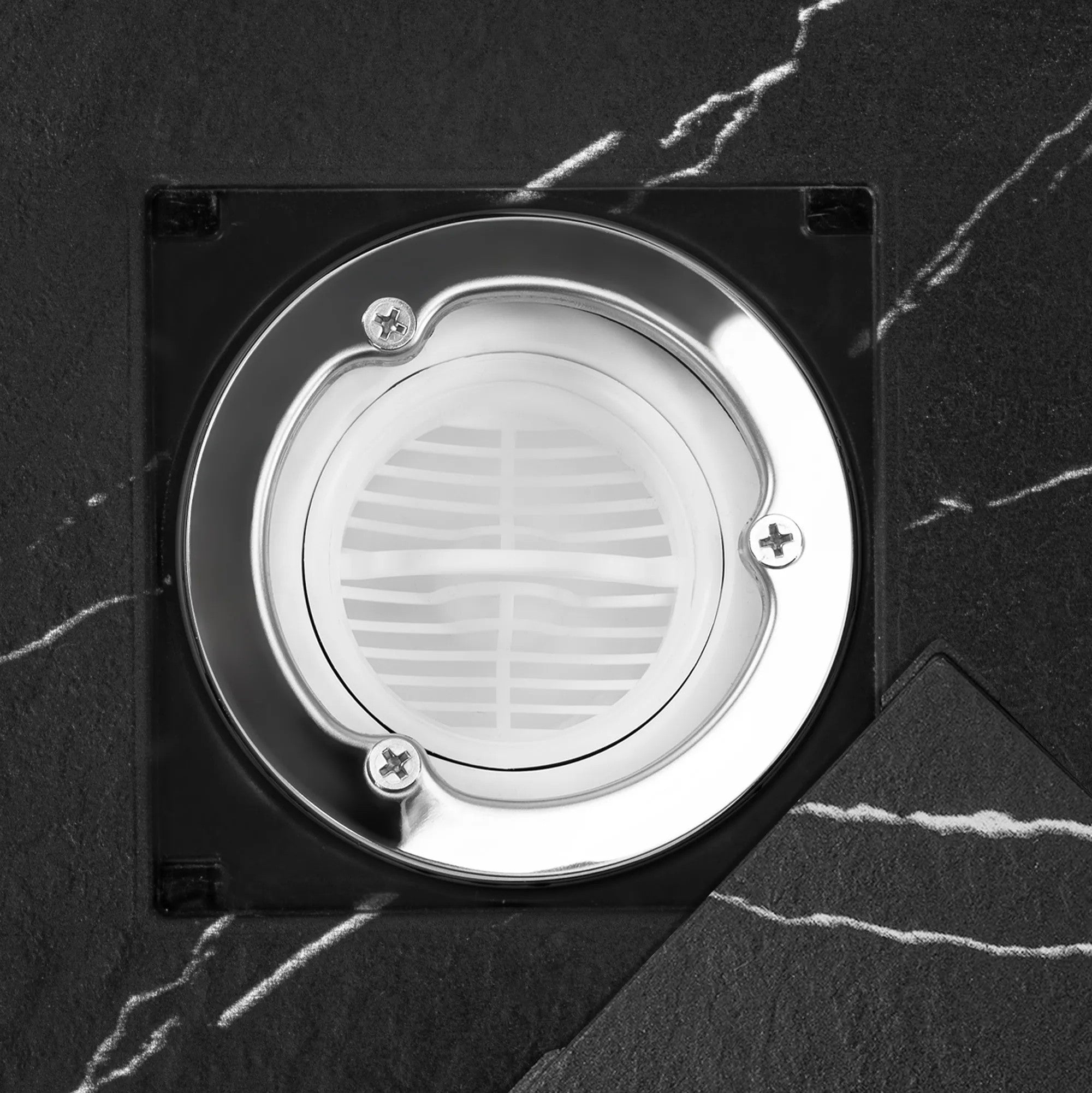 Zuhanytálca Magnum CARRARA BLACK 90x90 2