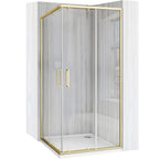 Zuhanykabin Rea City 80x80 Gold Brush Fehér Savoy Zuhanytálcával 2