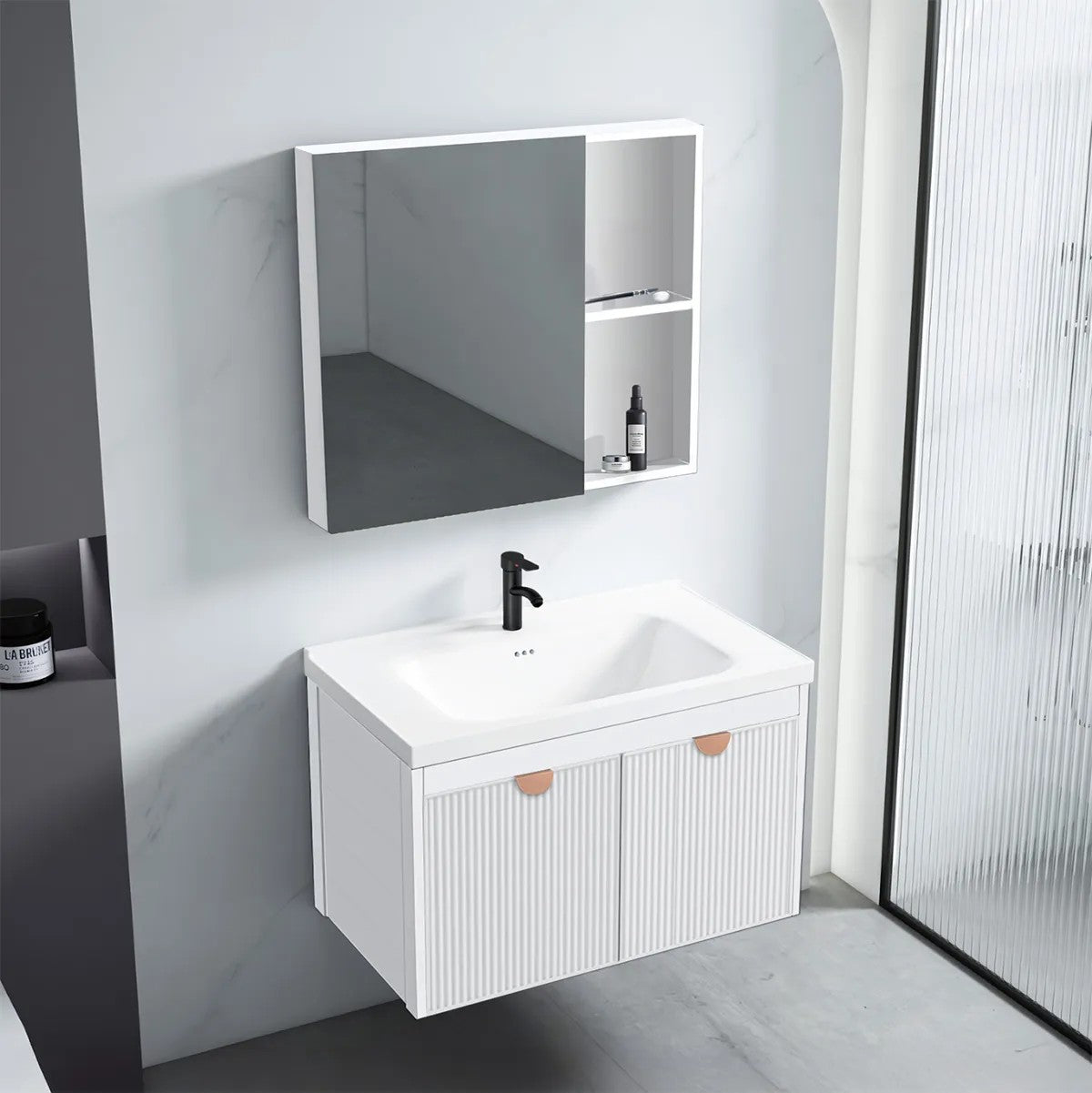 Fürdőszobabútor Szett Mosdóval Mario 60cm White 2