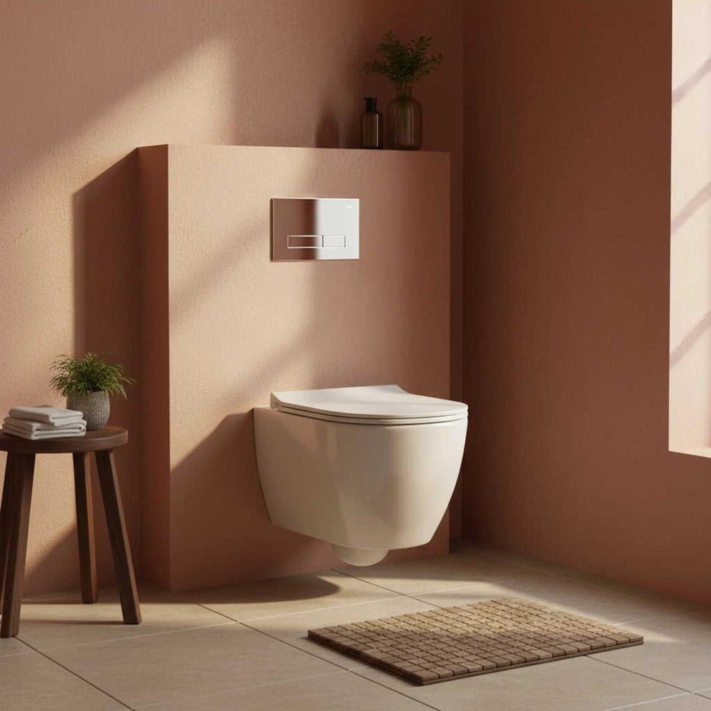 Beépíthető WC Tartókeret Szett Slim 024N HD Chrome Nyomólappal 2