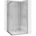 Zuhanykabin Rea City 80x100 Nickel Brush Zuhanytálca Nélkül 2