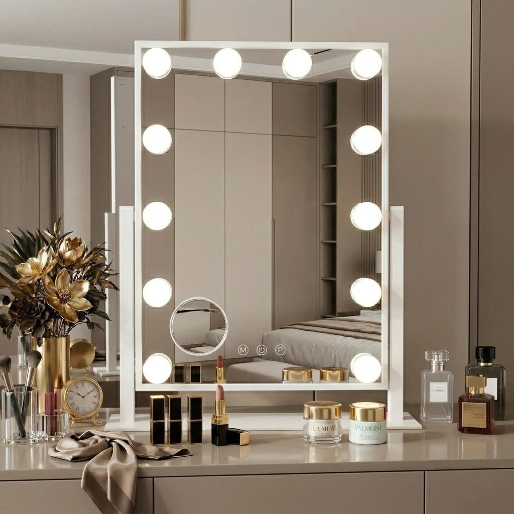 LED Tükör HOLLYWOOD White 30x40 2