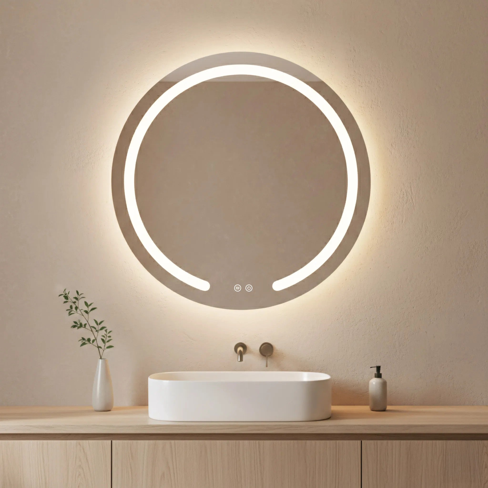 LED Tükör 70cm Modern 2