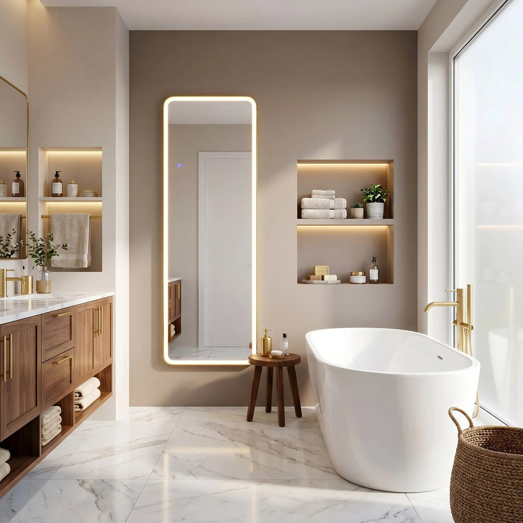 Tükör LED Classico 50x160cm Brush Gold 2