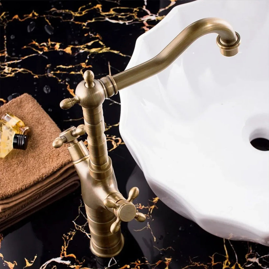 Konyhai Fürdőszobai Csaptelep Rea Rustico Antique Gold 2