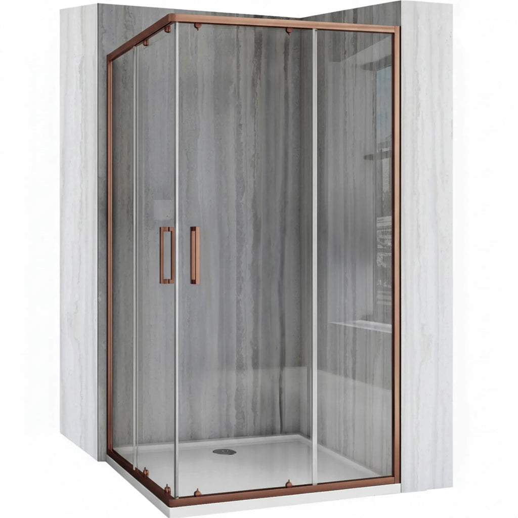 Zuhanykabin Rea City 80x100 Brush Copper Zuhanytálca Nélkül 2