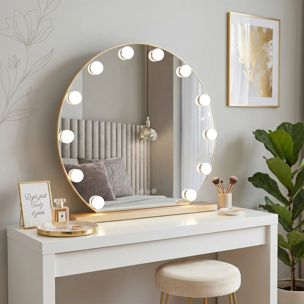 LED Tükör HOLLYWOOD L. Gold 50 Cm 2