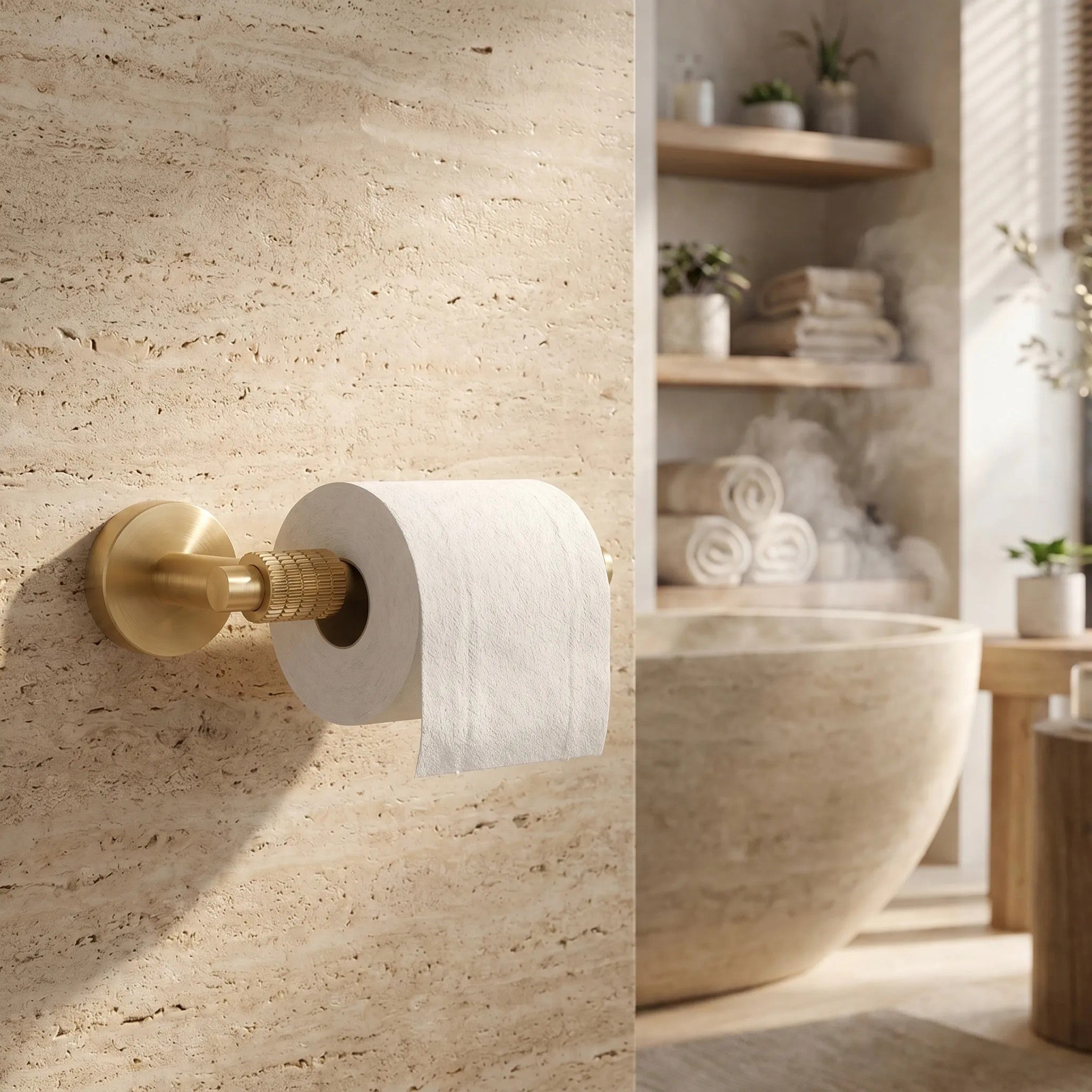 Falra Szerelhető Wc Papír Tartó 29105 Riwon Brush Gold 2
