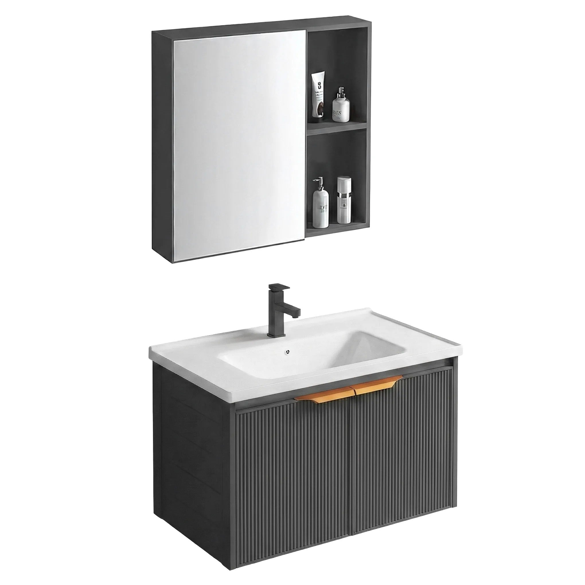 Fürdőszobabútor Szett Mosdóval Mario 60cm Grey 2