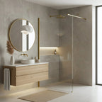Zuhanyfal Rea Flexi Transparent / Brush Gold 100 2