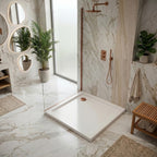 Zuhanytálca Rea Belmond White 80x80 Brush Copper 2