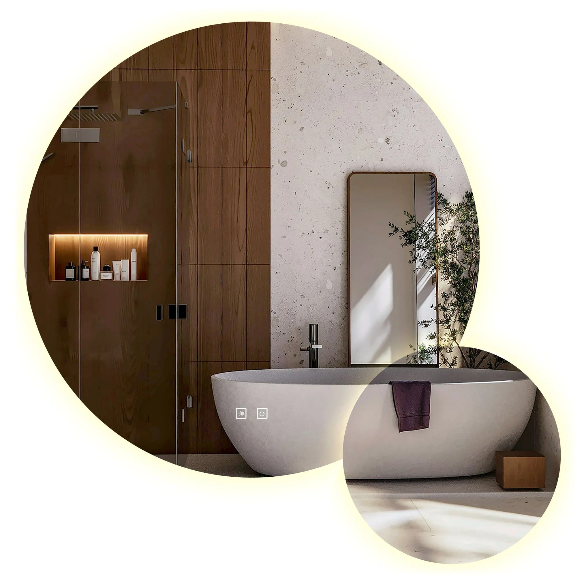 LED Tükör R-9045 90cm + 45cm 2