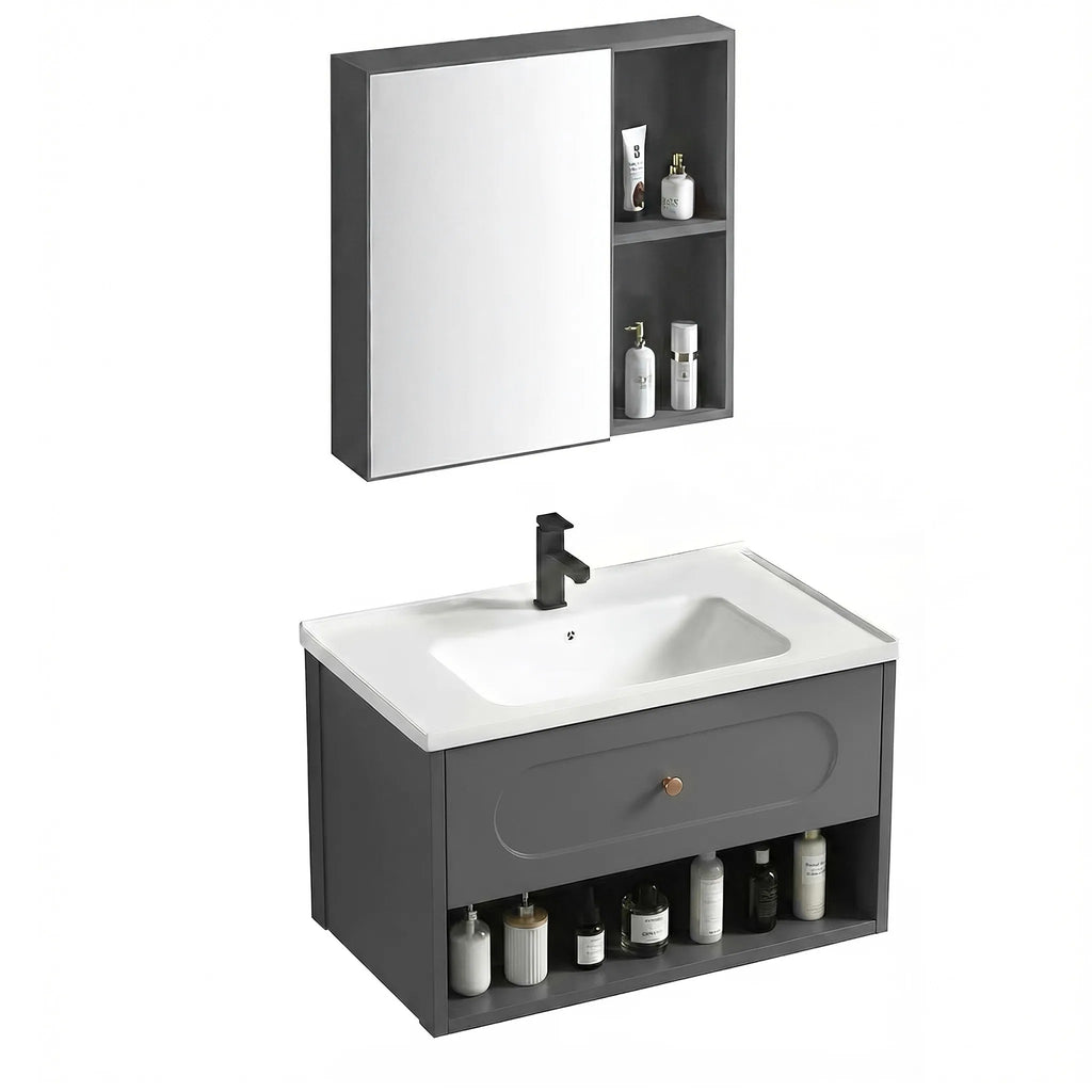 Fürdőszobabútor Szett Mosdóval River 60cm Grey 2