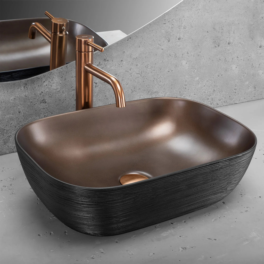 Pultos Mosdókagyló Rea Belinda COPPER BRUSH / Black 2