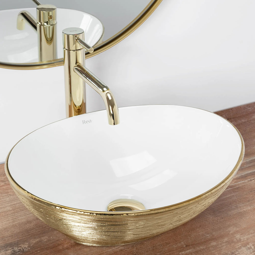 Pultos Mosdó Rea Sofia Brush Gold 2