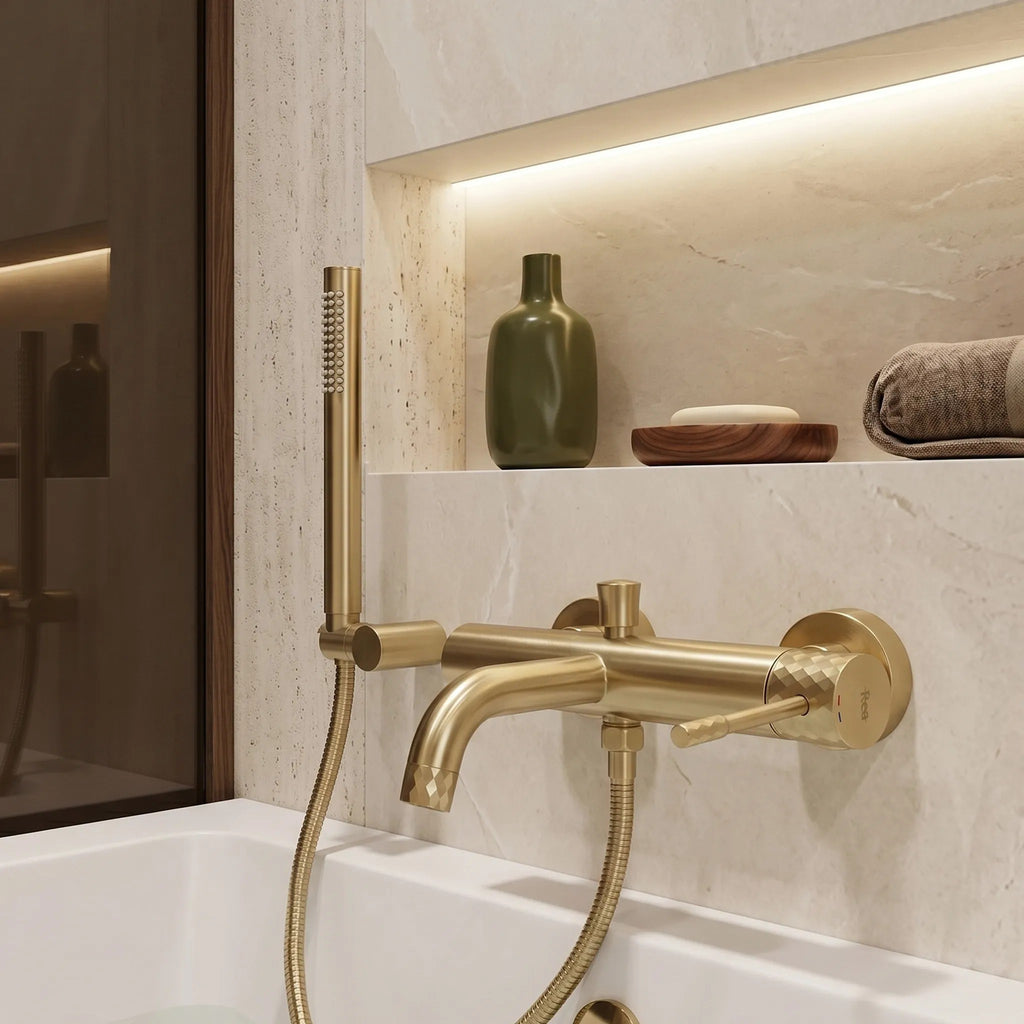 Fürdőkád Csaptelep Rea Lungo Diamond Brush Gold 2