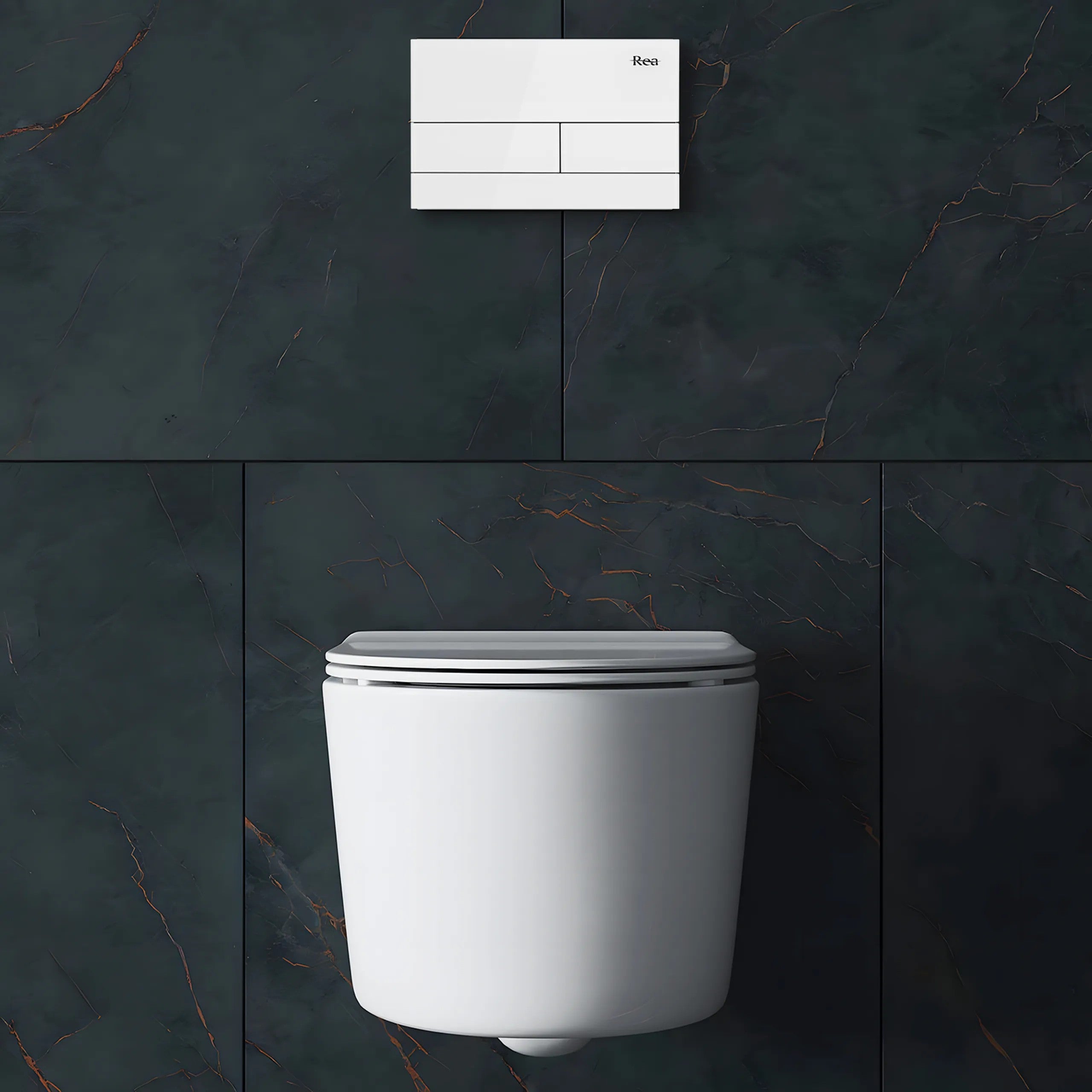 Falba Építhető Wc Tartály K011A-Q T White Glass 2