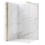 Zuhanyfal Rea Flexi Transparent / Brush Gold 90 2