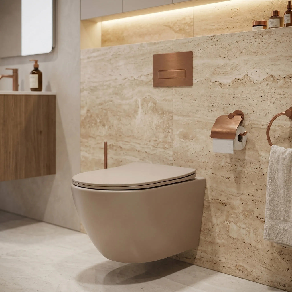 Felfüggesztett WC-csésze REA Focus Tornado Taupe 2