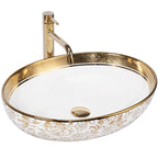 Pultos Mosdókagyló Rea Margot White/Gold 2
