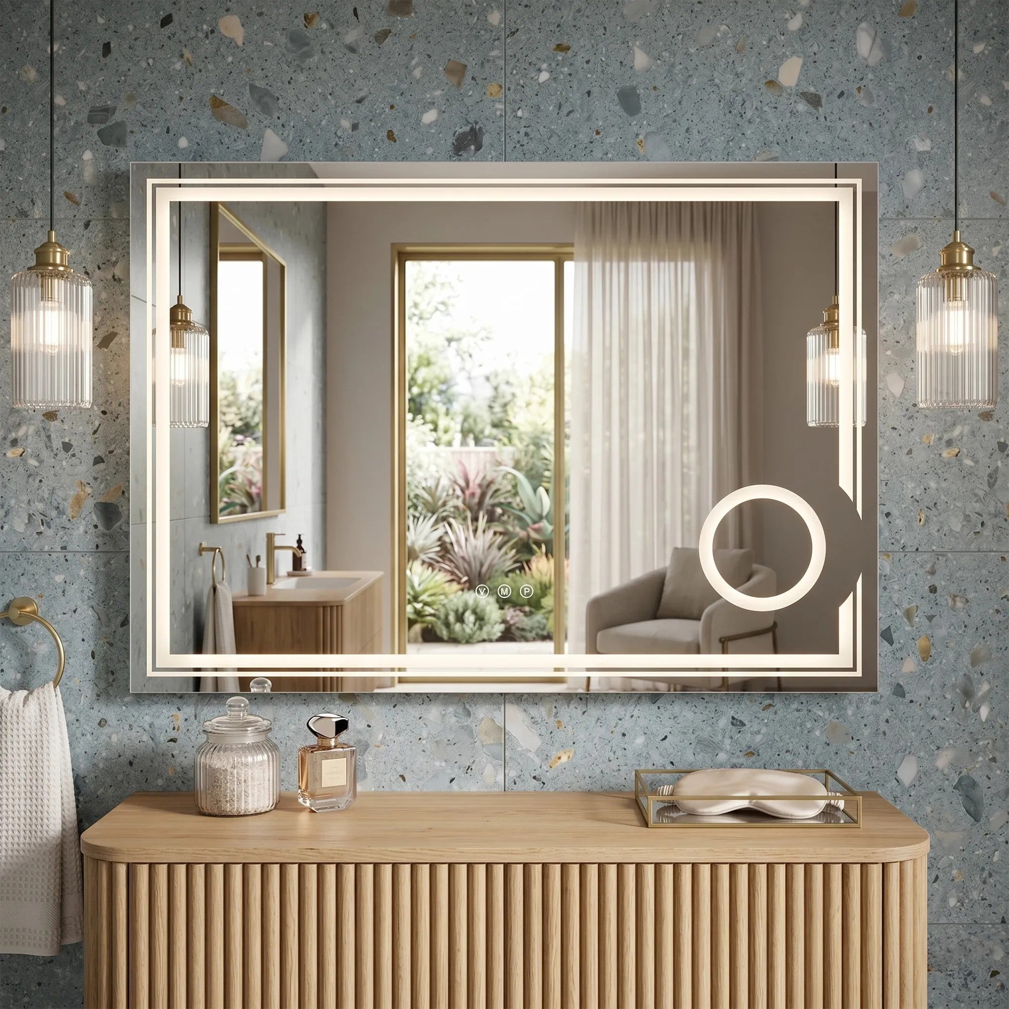 LED Tükör 80x60cm HAVEN 2