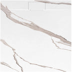 Zuhanytálca Bazalt CARRARA WHITE 90x90 2