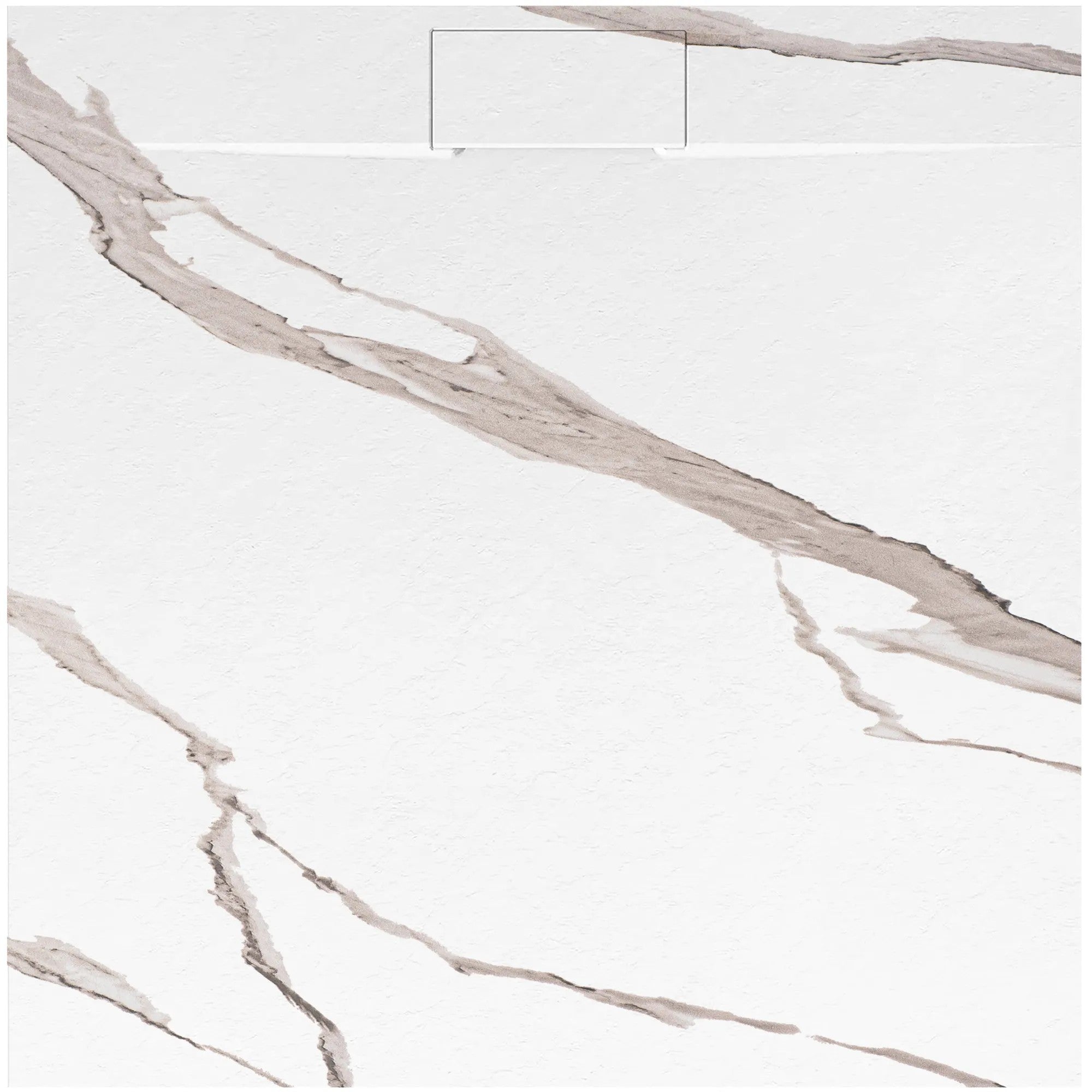 Zuhanytálca Bazalt CARRARA WHITE 90x90 2