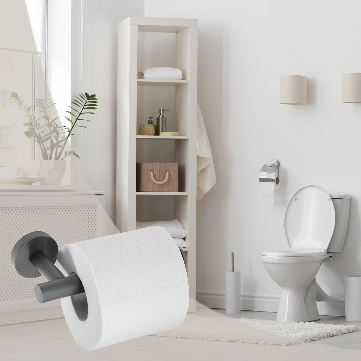 Falra Szerelhető Wc Papír Tartó Gun Black 322231a Leo 4