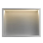 Süllyesztett Fürdőszobai Polc LED 30x45 Steel Brush 3