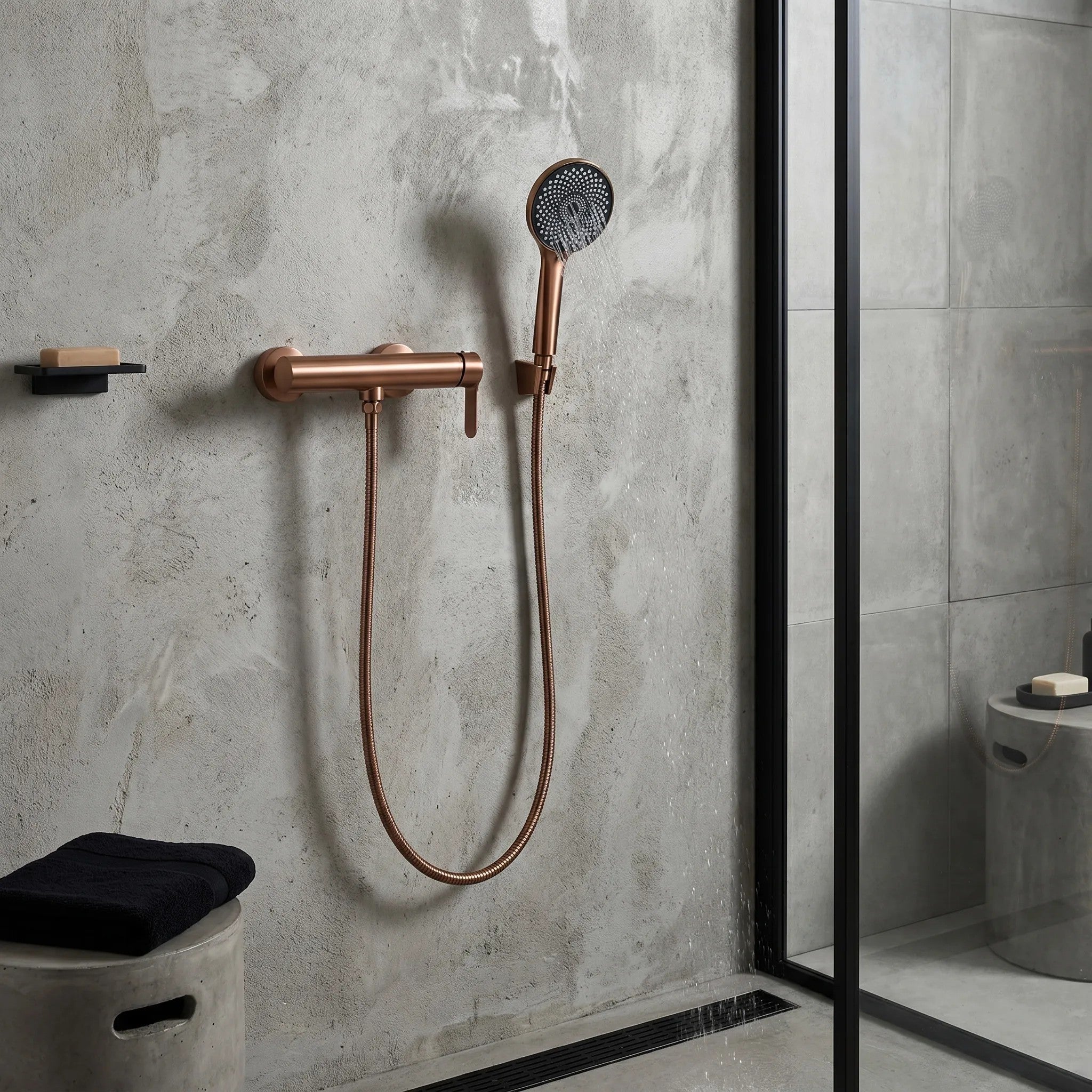Zuhanycsaptelep Arcos Brush Copper 3