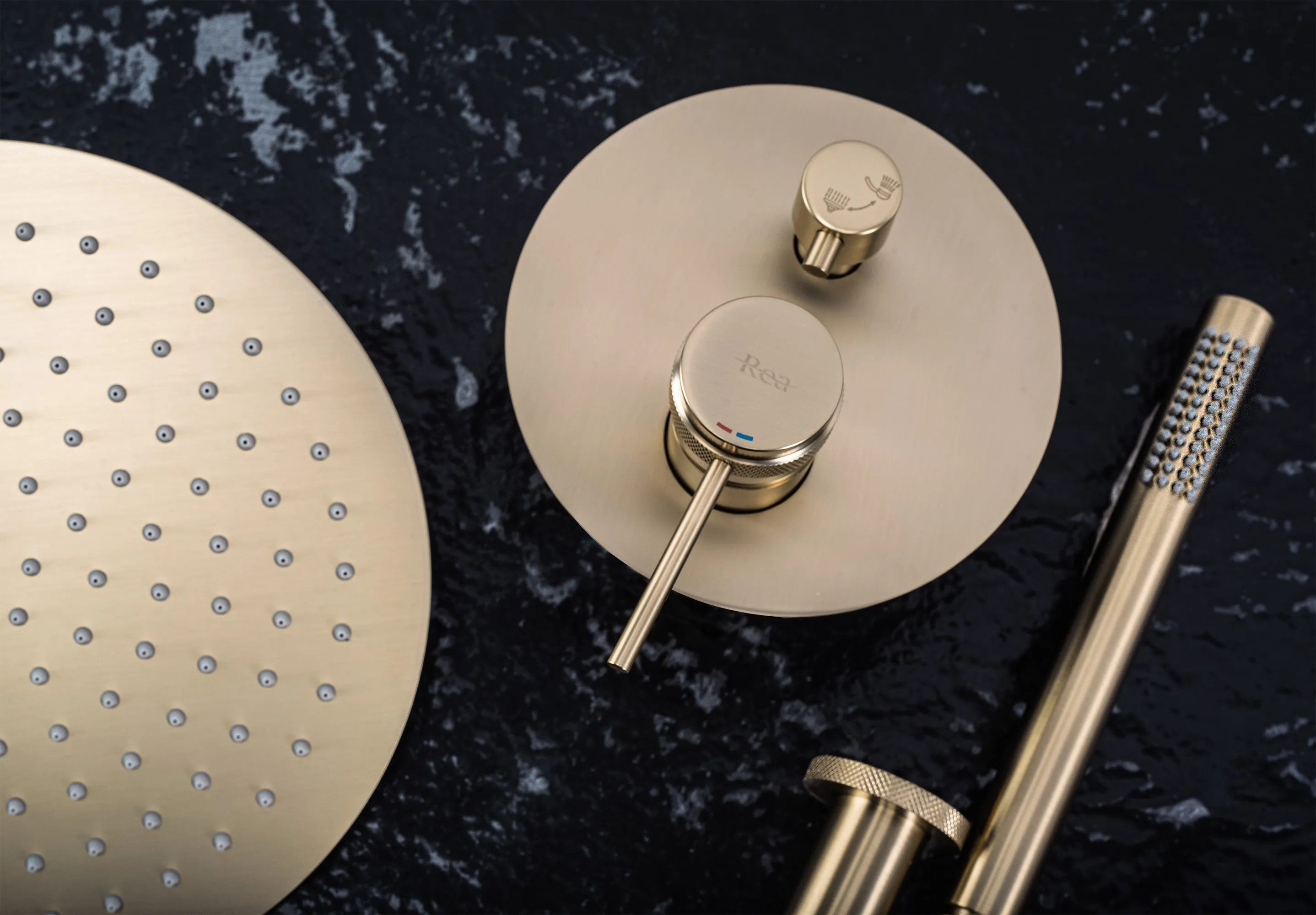 Zuhanyszett Rejtett Rea Lungo Grip Gold Brush + Box 3
