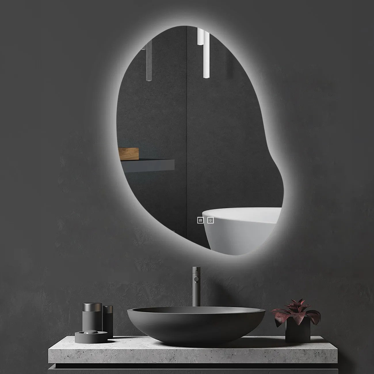 LED Tükör 80x60cm CLOUD C 3