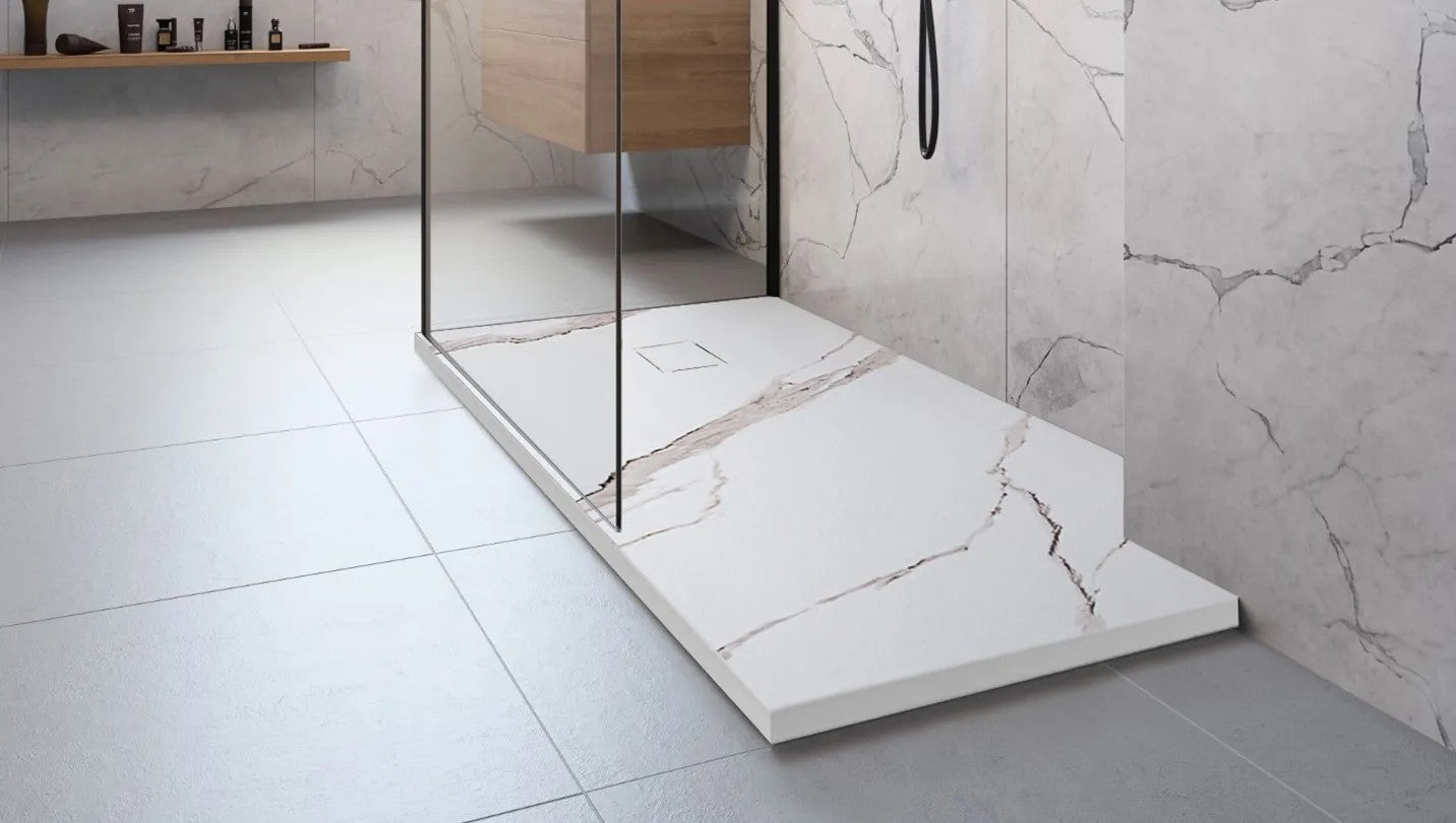 Zuhanytálca Magnum CARRARA WHITE 90x90 3
