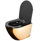 Függesztett WC Carlo Mini Flat Gold/Black 3