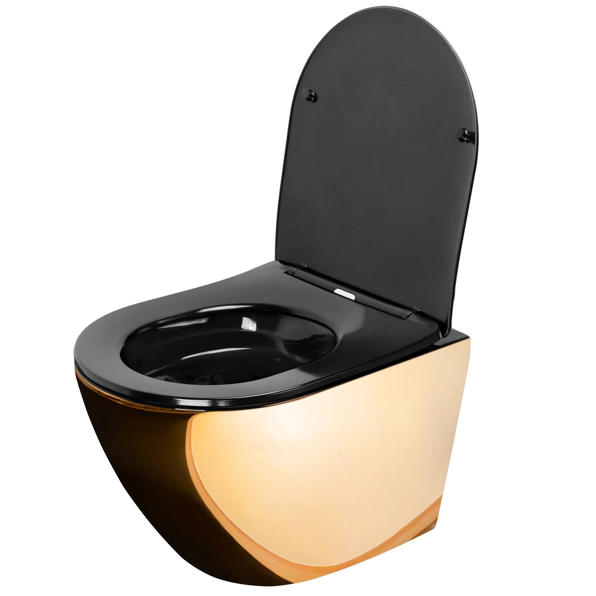 Függesztett WC Carlo Mini Flat Gold/Black 3