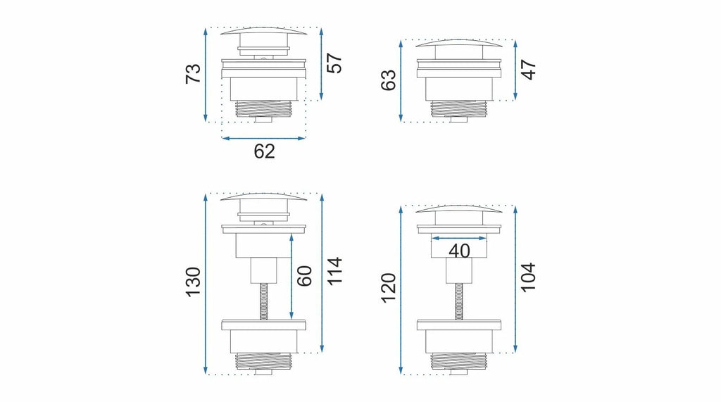 Rea Gold Brush Univerzális Leeresztő Szelep Click-clack Rendszerrel 3