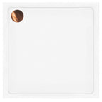 Zuhanytálca Savoy White 80x80 Szálcsiszolt Réz Fedél 3