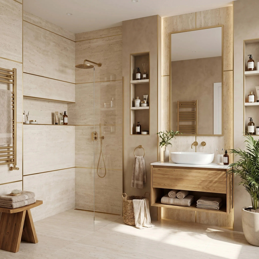 Öntapadós Dekorációs Szegélyléc Rea P14454 2cm Brush Gold 3