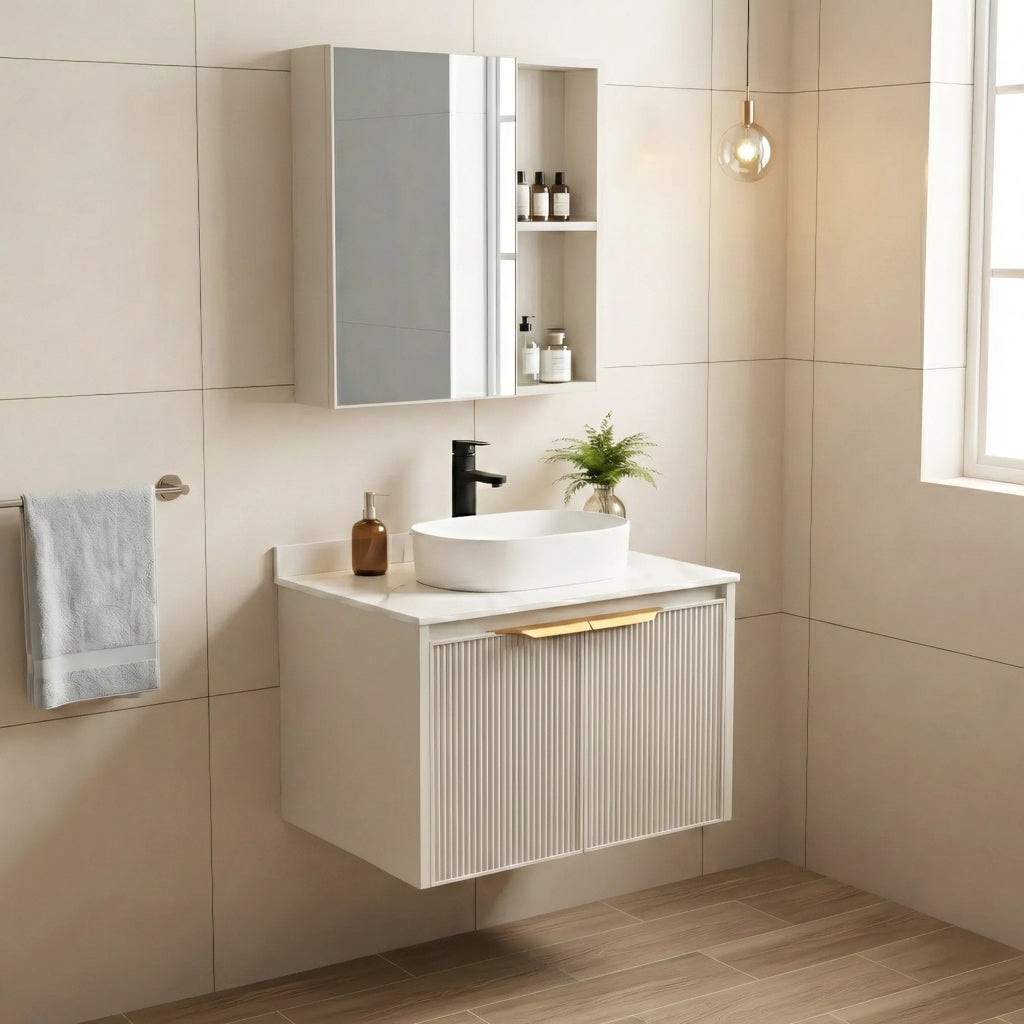 Fürdőszobabútor Szett Pulttal Marti 60cm Beige 3