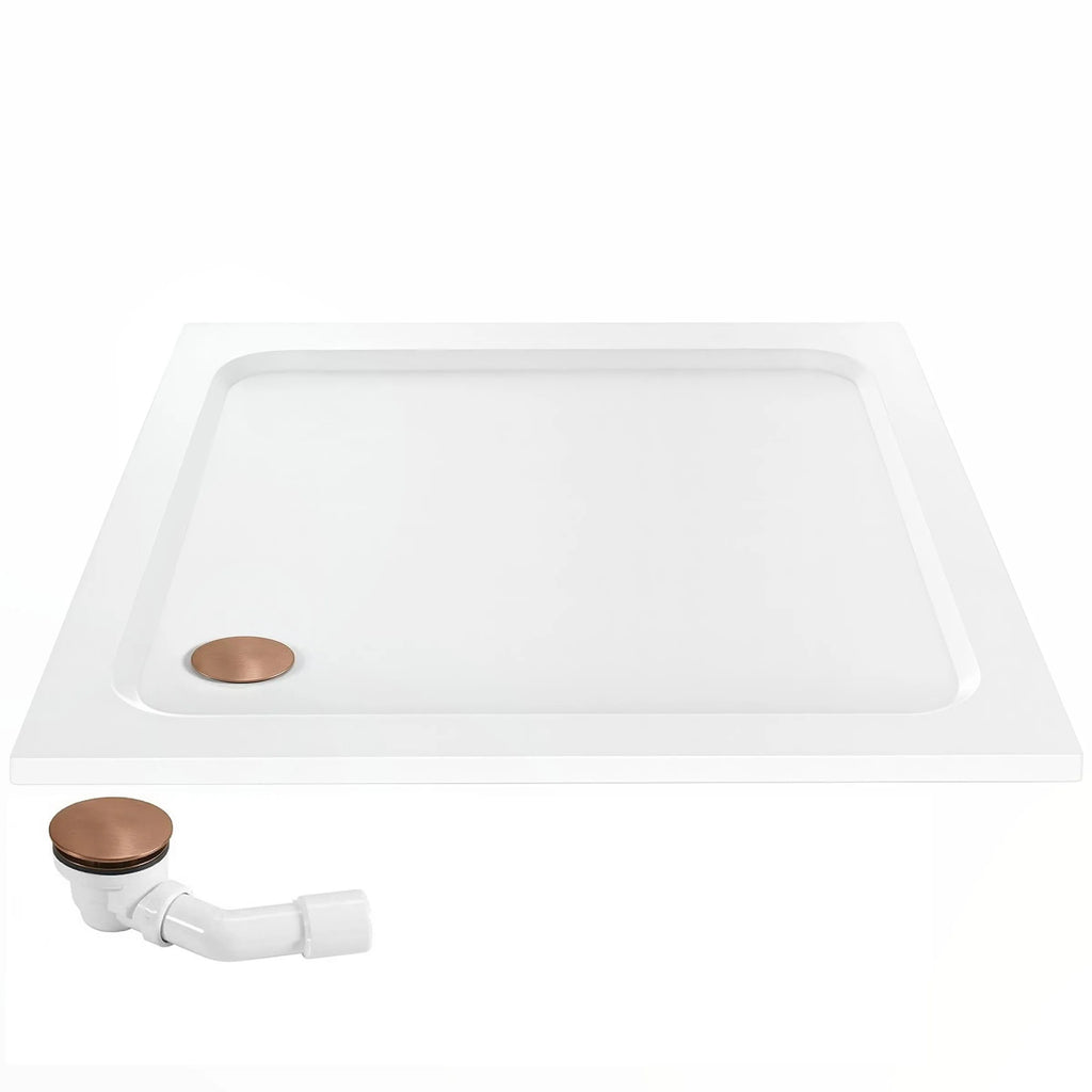Zuhanytálca Rea Belmond White 80x80 Brush Copper 3