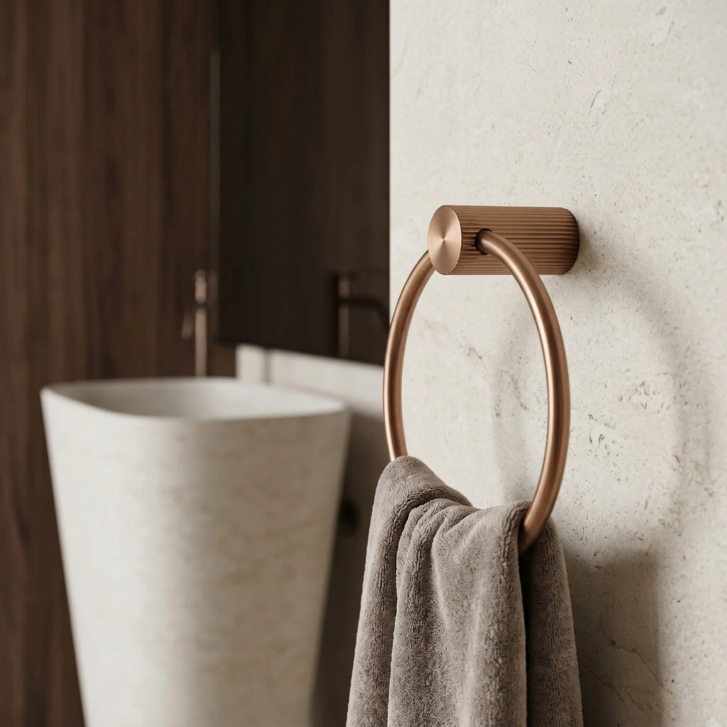 Fürdőszobai Akasztó Ring 64106 SOLO Brush Copper 3