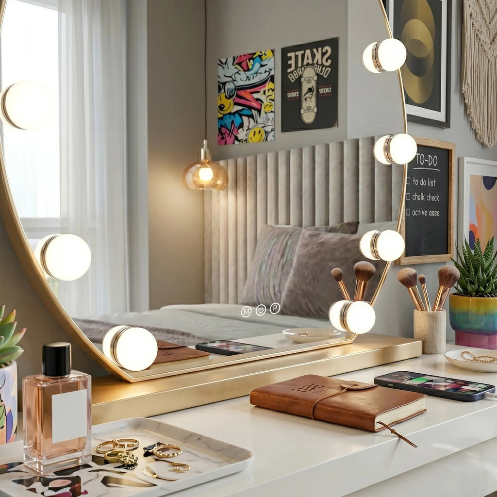 LED Tükör HOLLYWOOD L. Gold 50 Cm 3
