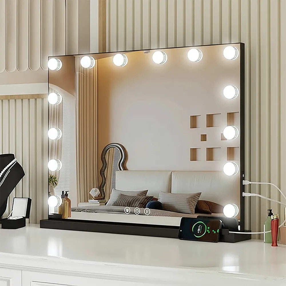 LED Tükör HOLLYWOOD Black 3