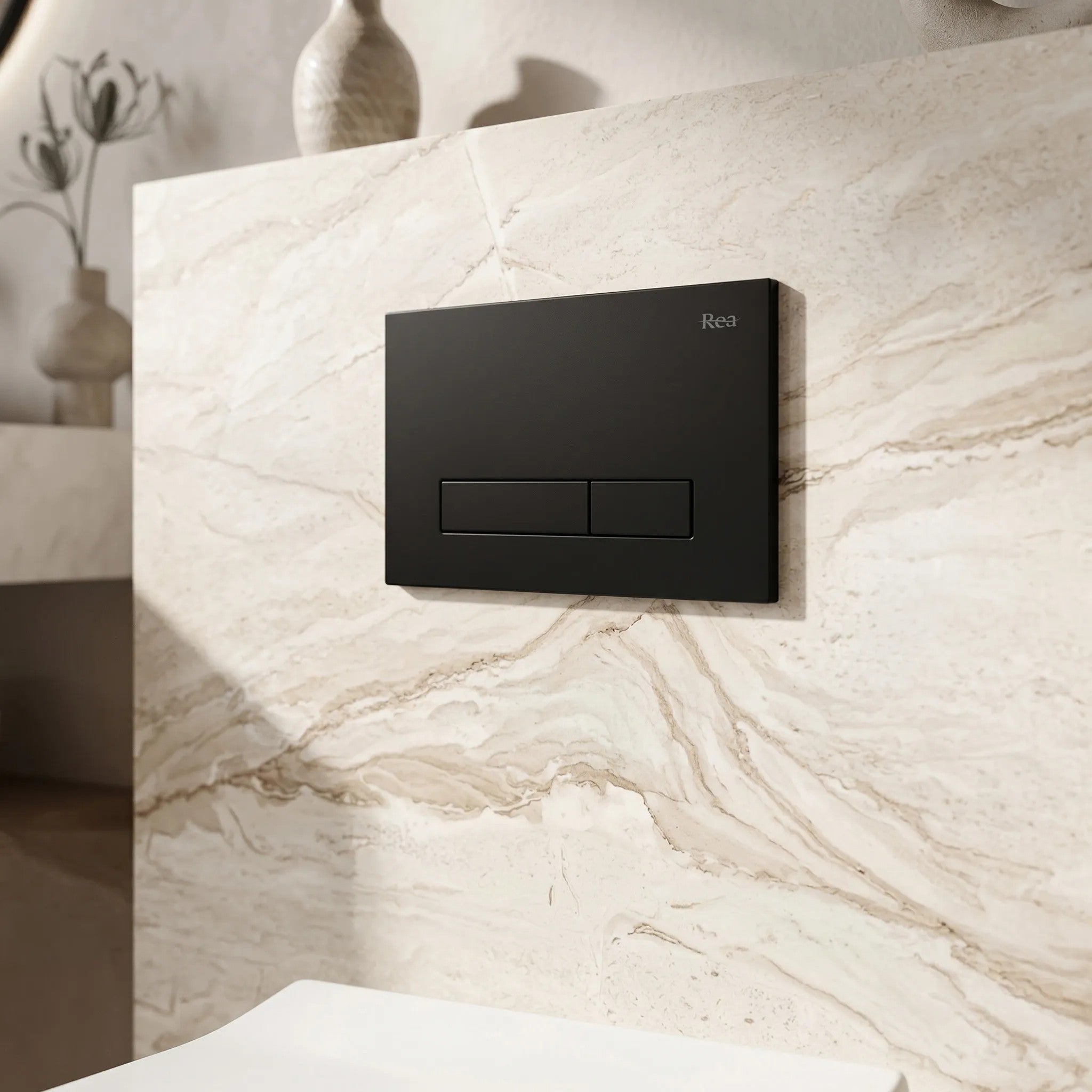 WC Öblítő Gomb Rea HD K011A-Q És Slim 024N Black 3