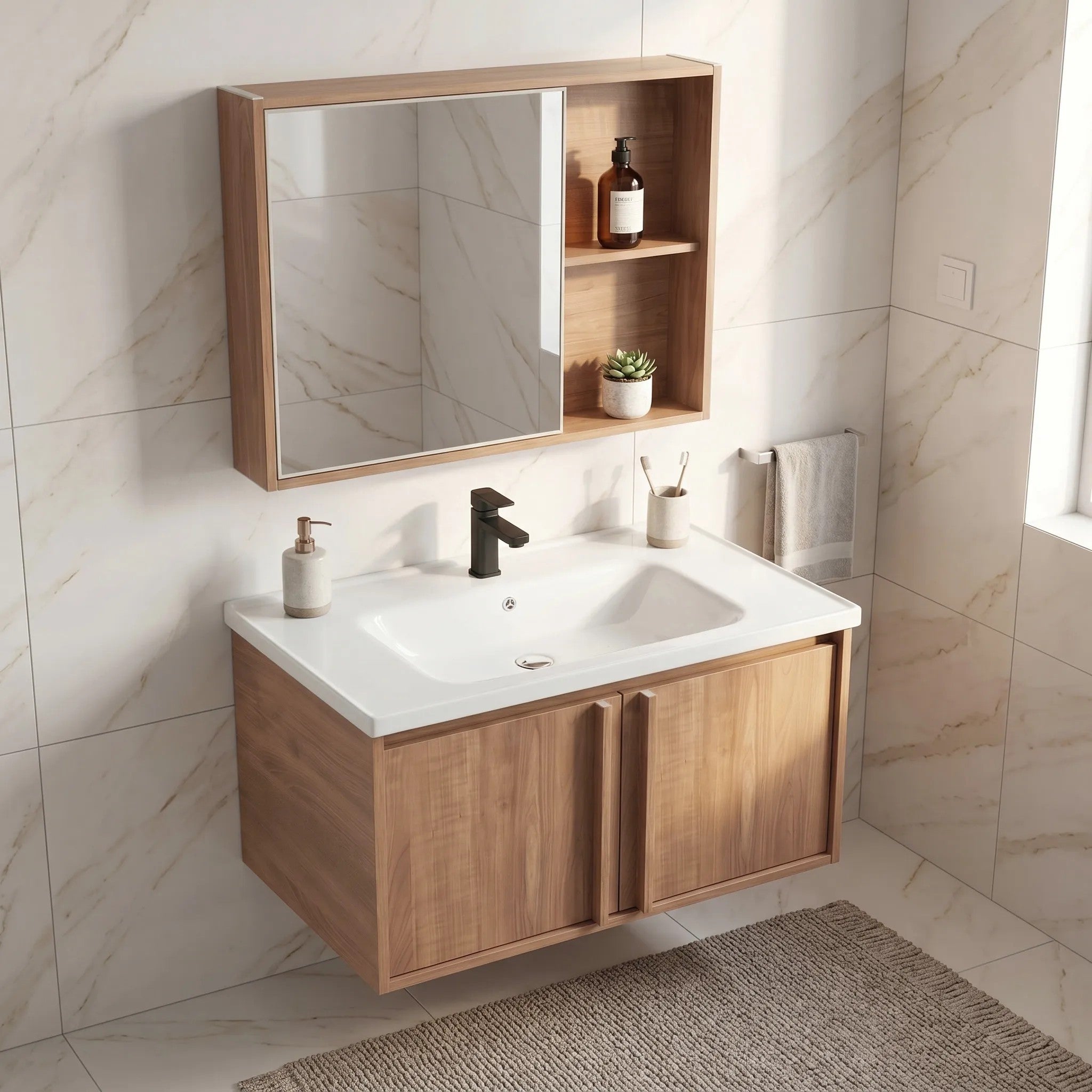 Fürdőszobabútor Szett Mosdóval Gama T25023 HHL 80CM 3