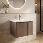 Fürdőszobaszekrény Mosdókagylóval Rea DB86-60L-1 Dark 60cm 3