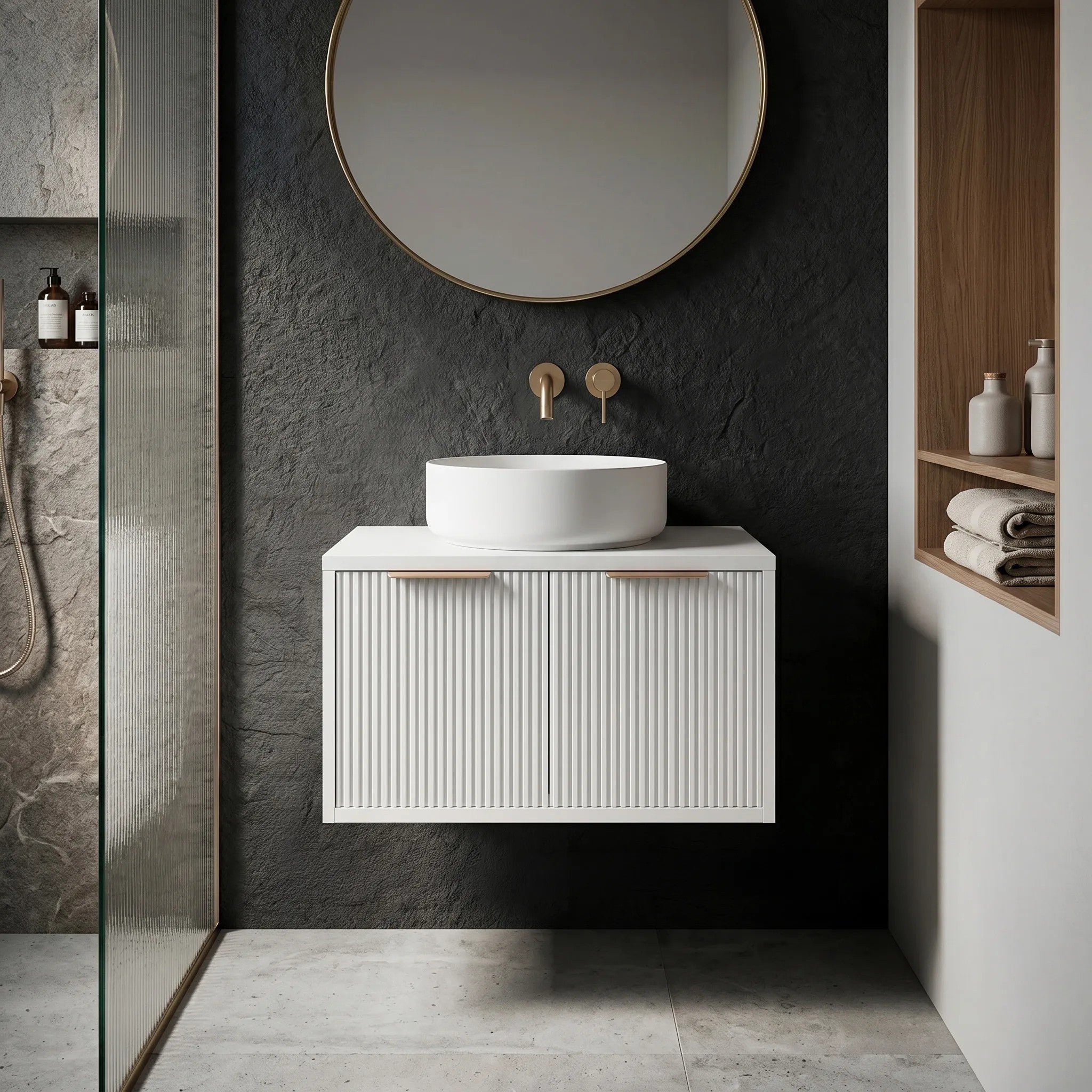 Mosdószekrény Rea Core 60cm White 3